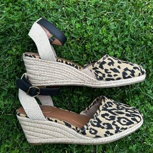 Style & Co. Leopard Print Wedges with Black and Tan Accents